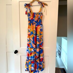 Tropical tie dress